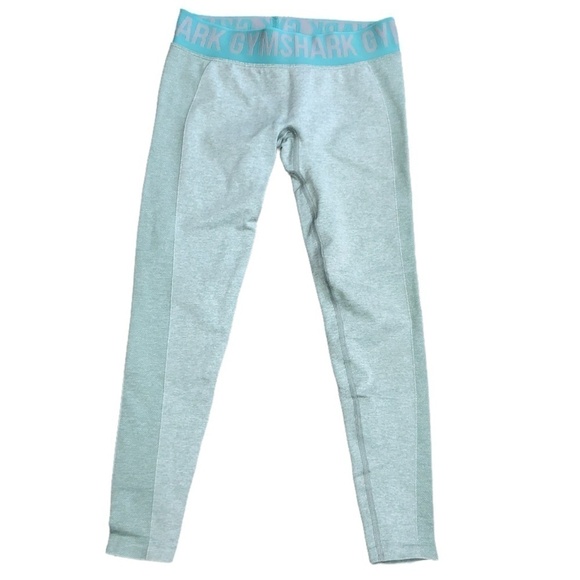 GYMSHARK Flex Leggings Women's Size Small Teal High Waist Stretchy Athletic - Picture 1 of 8